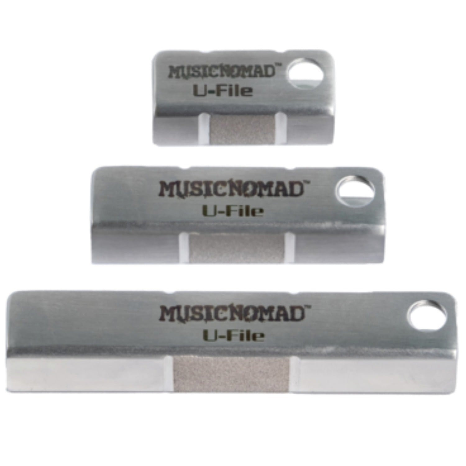 Music Nomad MN813 Diamond U-File for Leveling Single Guitar Fret Leveler - Pack of 3