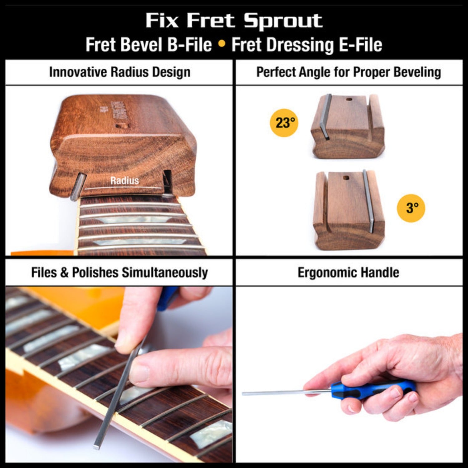 Music Nomad MN880 Premium Guitar Tech Fret Tool Set