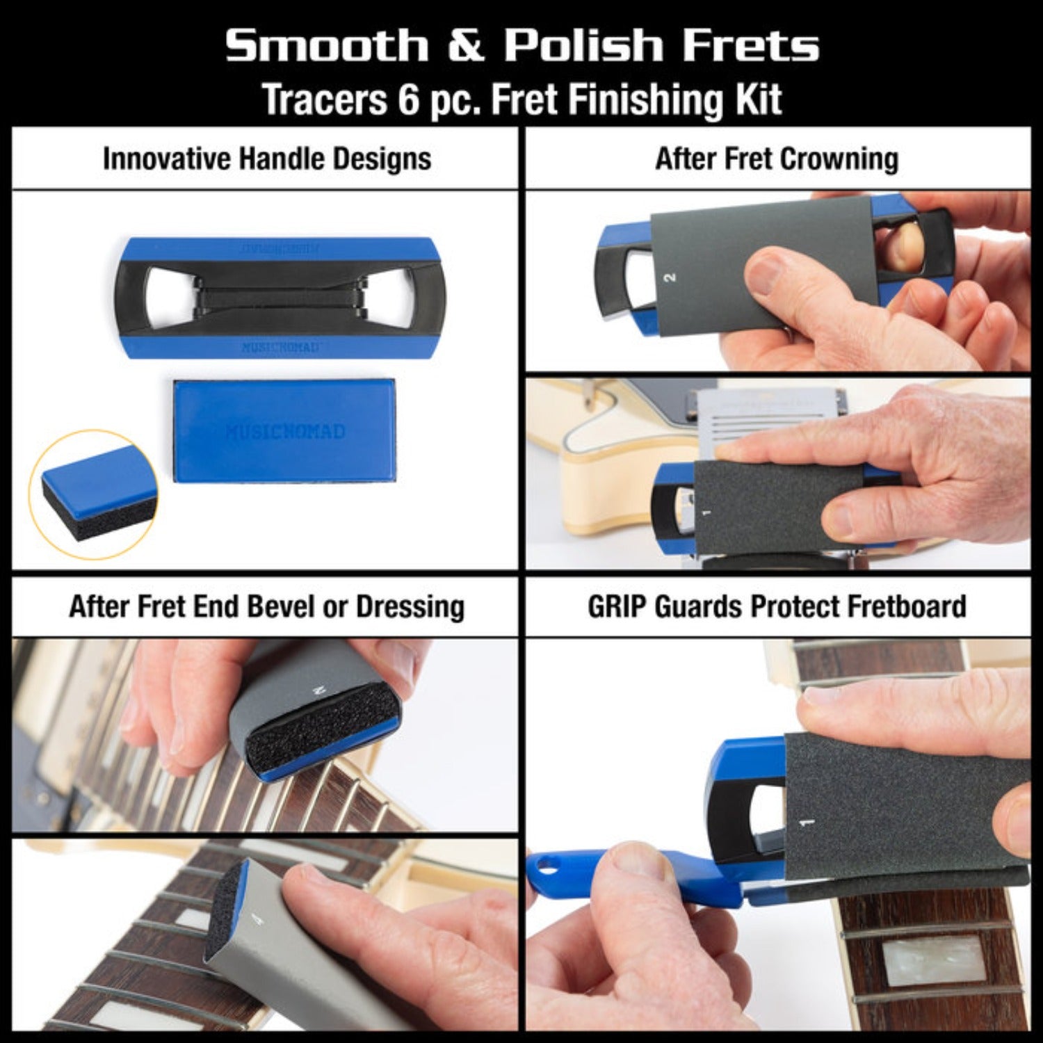 Music Nomad MN880 Premium Guitar Tech Fret Tool Set