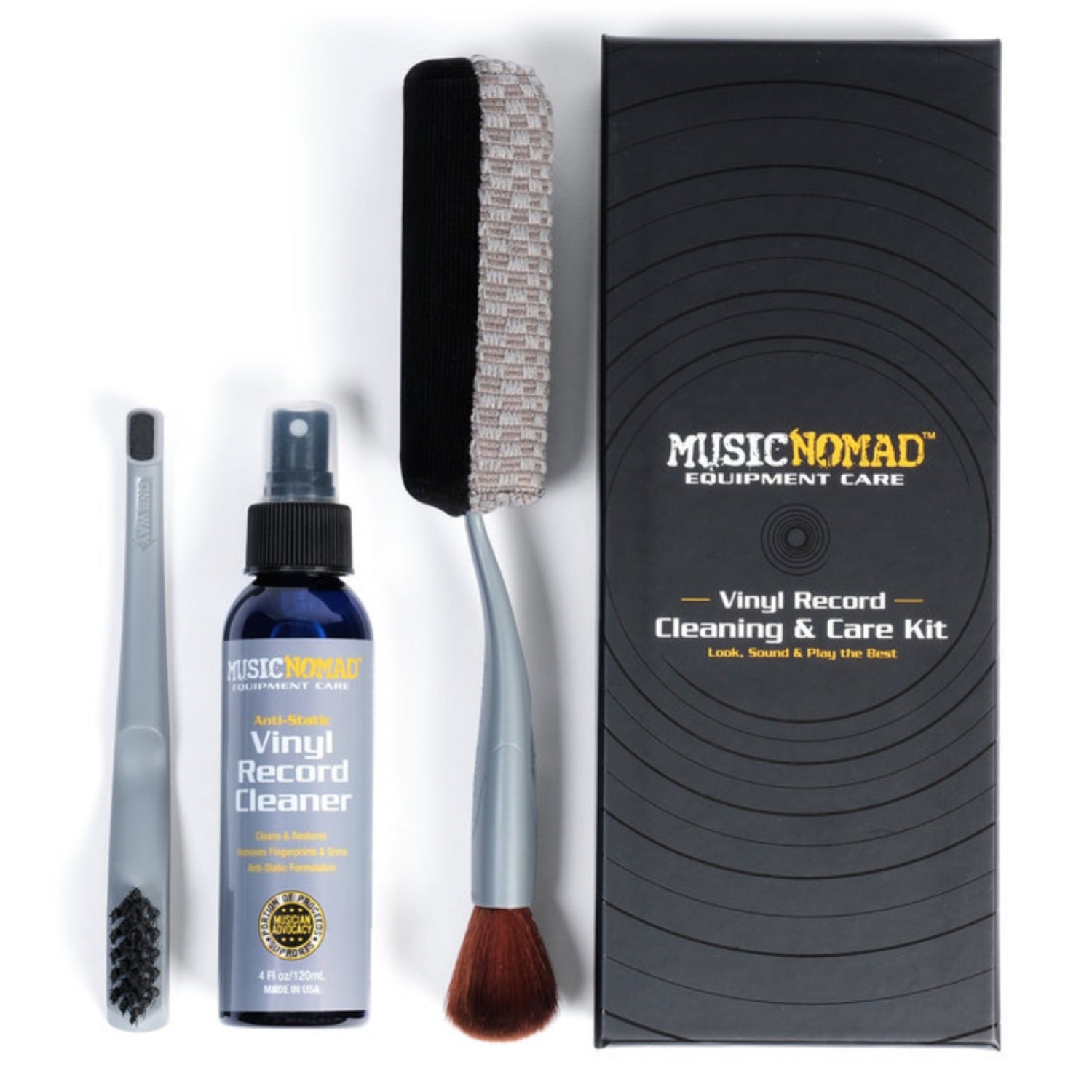 Music Nomad MN890 6 in 1 Vinyl Record Cleanig & Care Kit