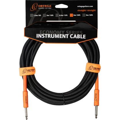 Ortega OECIS-20 20ft Economy Series Straight Instrument Cable