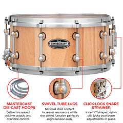 Pearl SCD1465TO 14"x6.5" Stavecraft Thai Oak Snare Drum