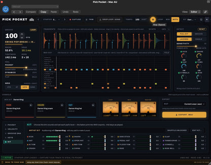 Yurtrock Pick Pocket - Audio to MIDI Drum Plug-In