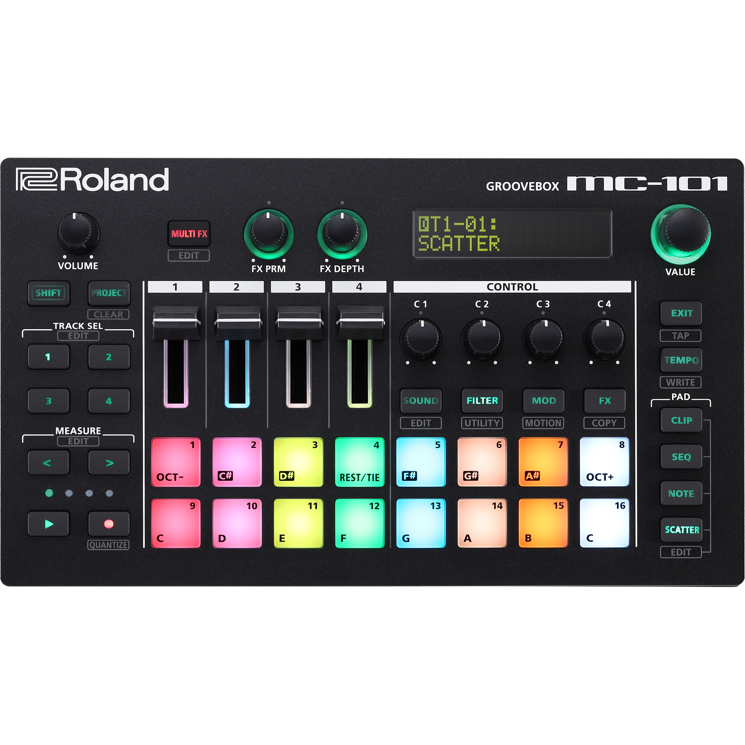 Roland MC 101 Portable Groovebox for Beatmakers and Mobile Producers
