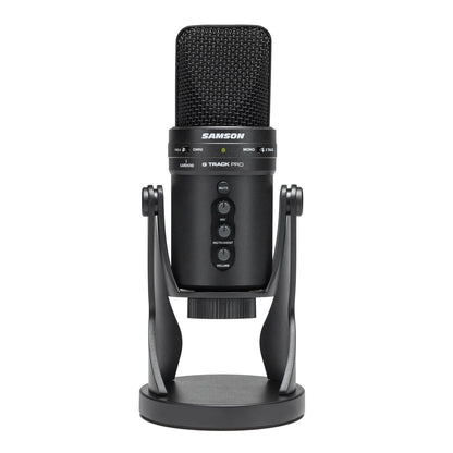 Samson G-Track Pro Professional USB Condenser Microphone with Audio Interface- Black