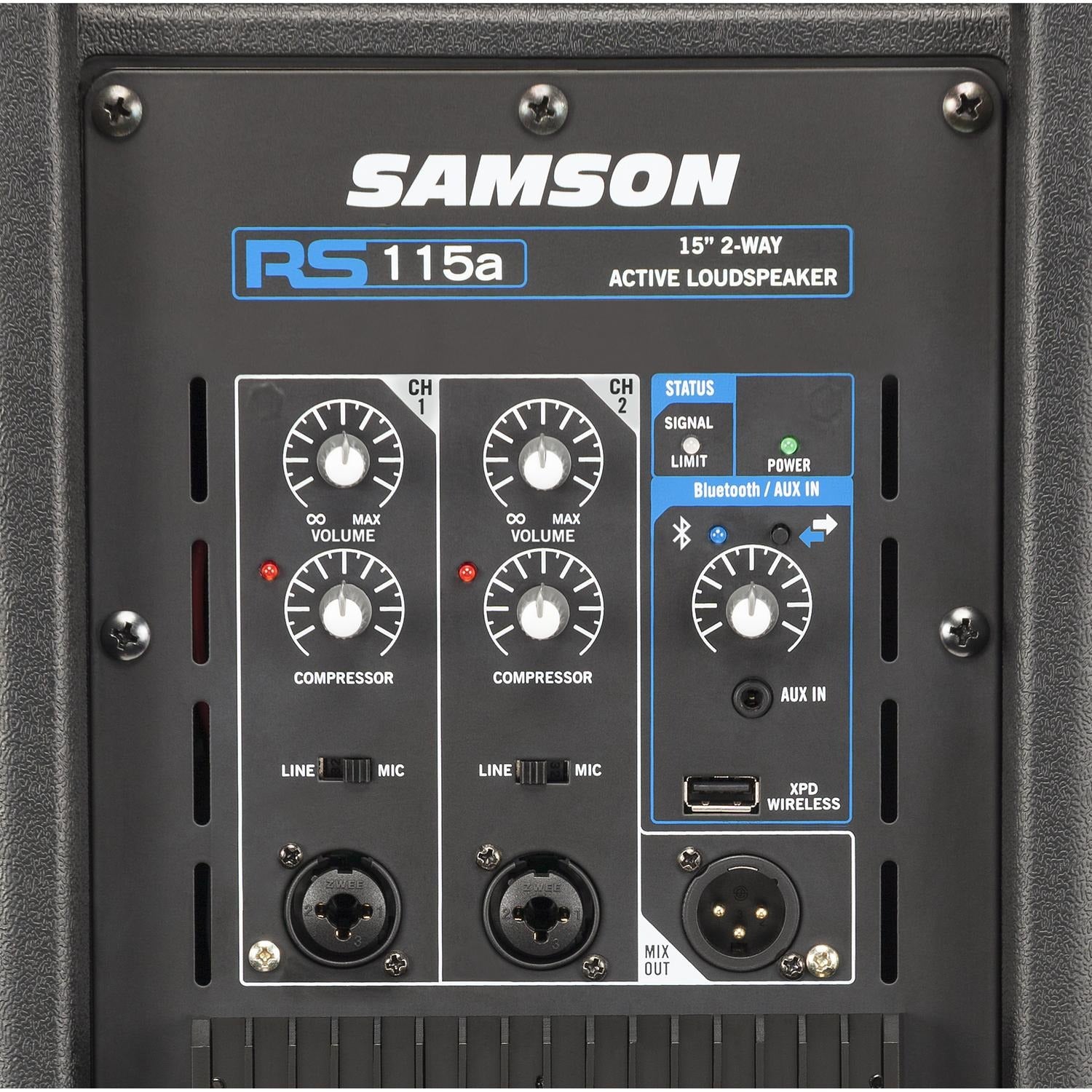 Samson 400W 2 Way Active Loudspeaker With Bluetooth- Black