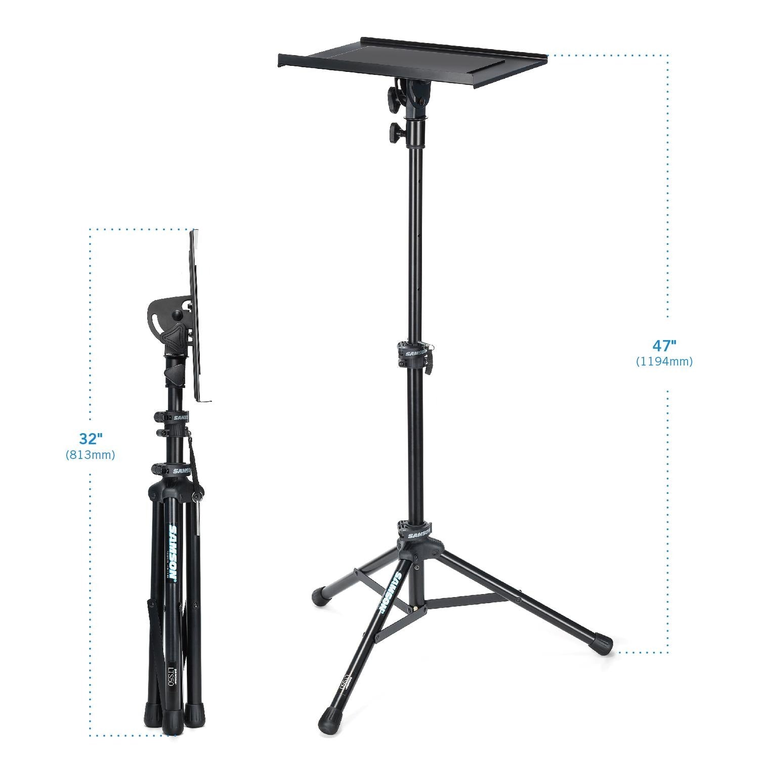 Samson LTS50 laptop stand for live performance