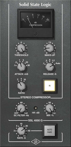 UAD SSL 4000 G Bus Compressor Audio Plug-in
