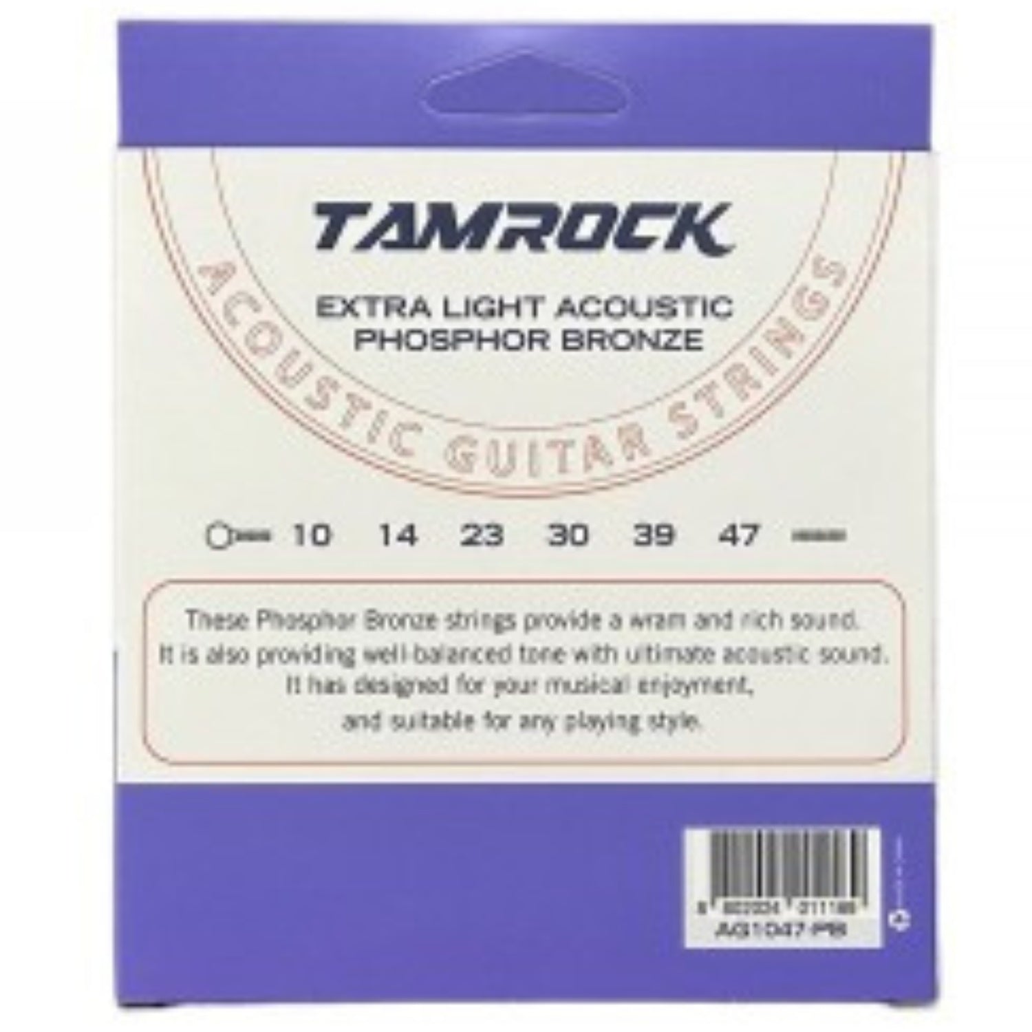 Tamrock AG-1047-PB Phosphor Bronze Acoustic Guitar Strings - 10-47