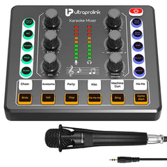 UltraProlink UM1002PRO Sing Along Pro Wireless Karaoke & Live Broadcast Mixer with Condenser Mic