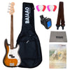Fender Squier Debut Precision Bass Guitar with Gigbag, Polishing Cloth, Picks, Strap, Tuner & Ebook