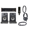 Vault Home Studio Essential Bundle - Vault Ai-SoloX 2-Channel Audio Interface with Bitwig 8-Track, Condenser Microphone, Studio Headphone, Studio Monitor and Cables