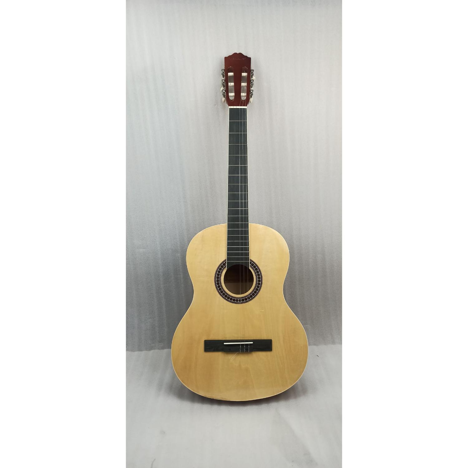 Vault CL-20 4/4 size Classical Guitar with Bag - Natural Gloss - Open Box B Stock