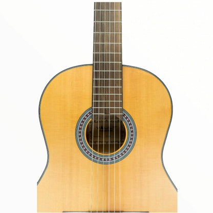 vault classical guitars natural matte vault cl-40 4/4 size premium solid spruce-top classical guitar with gigbag   