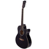 Vault EA20 Guitar Kit with Learn to Play Ebook, Bag, Strings, Straps, Picks, String winder & Polishing Cloth - 40 inch Cutaway Acoustic Guitar