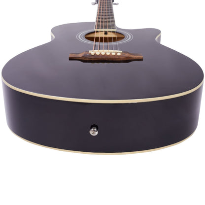 Vault EA20 Guitar Kit with Learn to Play Ebook, Bag, Strings, Straps, Picks, String winder & Polishing Cloth - 40 inch Cutaway Acoustic Guitar