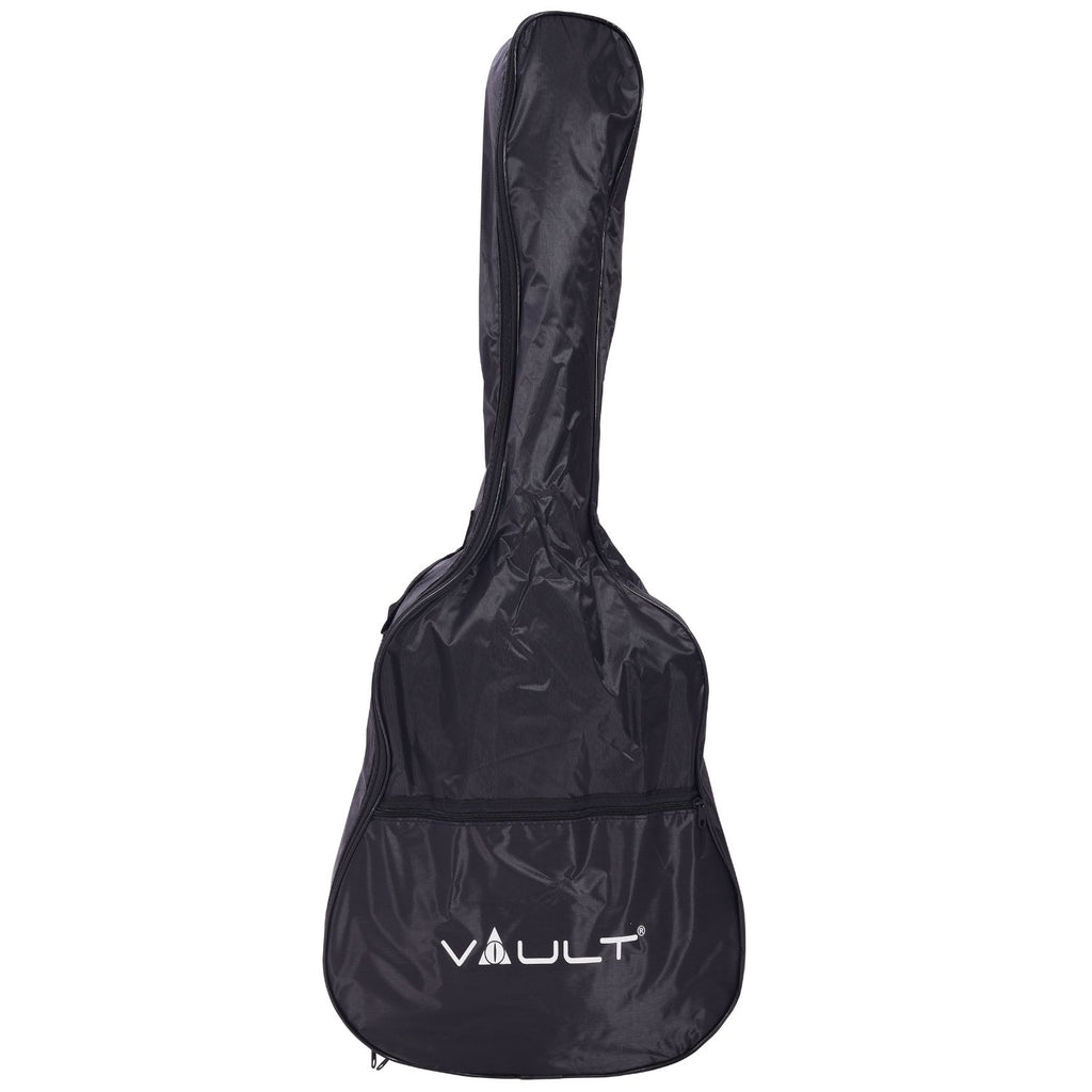 Vault EA20 Guitar Kit with Learn to Play Ebook, Bag, Strings, Straps, Picks, String winder & Polishing Cloth - 40 inch Cutaway Acoustic Guitar