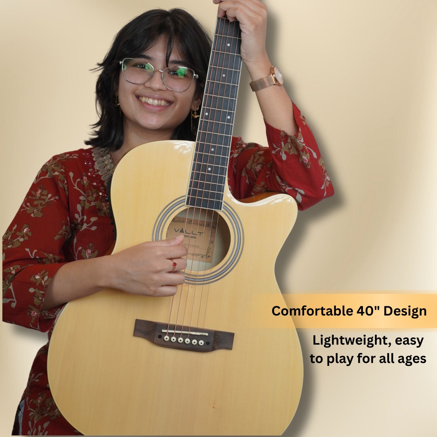 vault electro acoustic guitars pack vault ea20ce 40 inch cutaway electro acoustic guitar with bag, strings, straps, picks, string winder, polishing cloth & ebook      