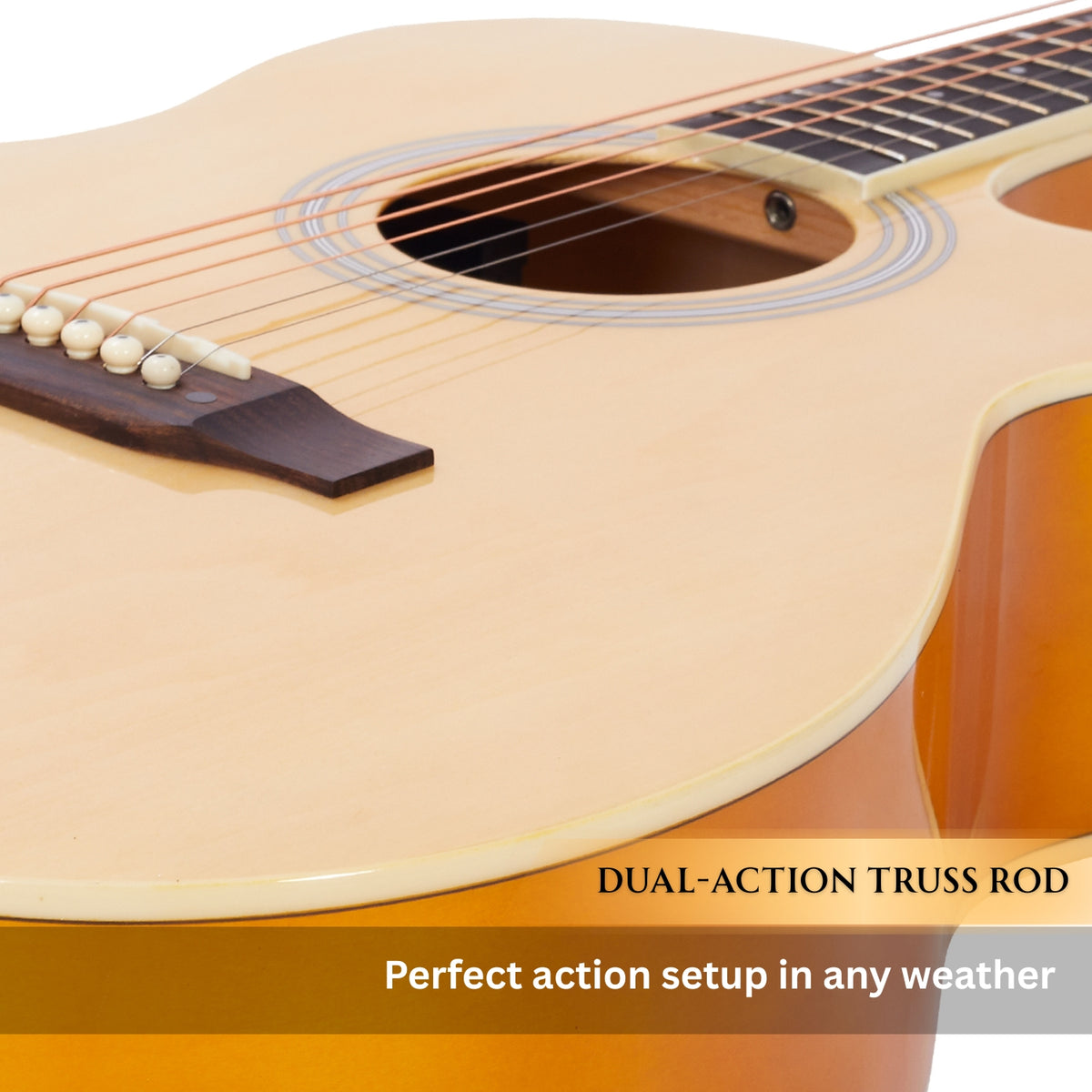 vault electro acoustic guitars packwithtuner vault ea20ce 40 inch cutaway electro acoustic guitar with bag, strings, straps, picks, string winder, polishing cloth & ebook      #style_packwithtuner,color_natural