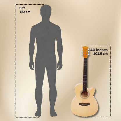 vault electro acoustic guitars pack vault ea20ce 40 inch cutaway electro acoustic guitar with bag, strings, straps, picks, string winder, polishing cloth & ebook      