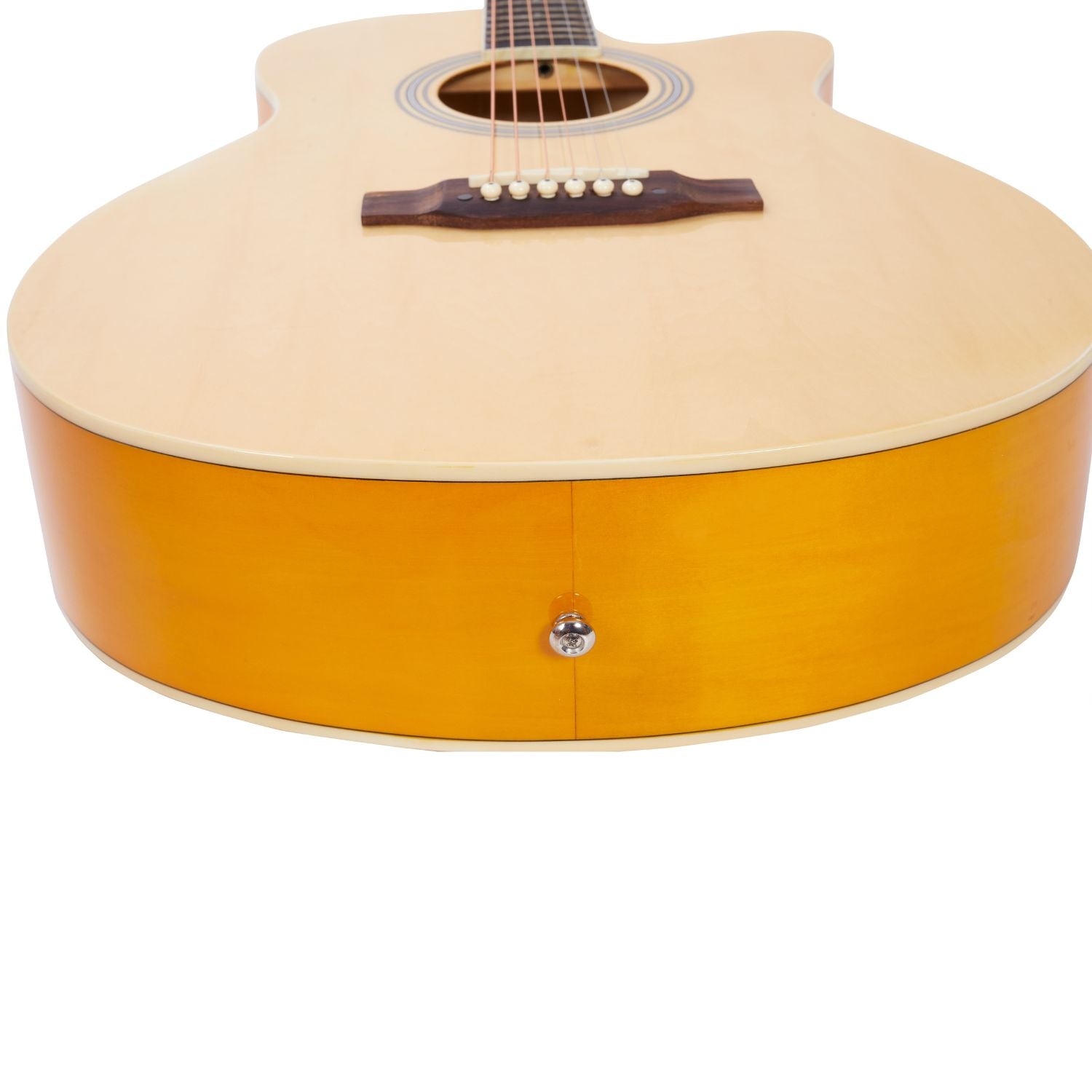 Vault EA20 Guitar Kit with Learn to Play Ebook, Bag, Strings, Straps, Picks, String winder & Polishing Cloth - 40 inch Cutaway Acoustic Guitar