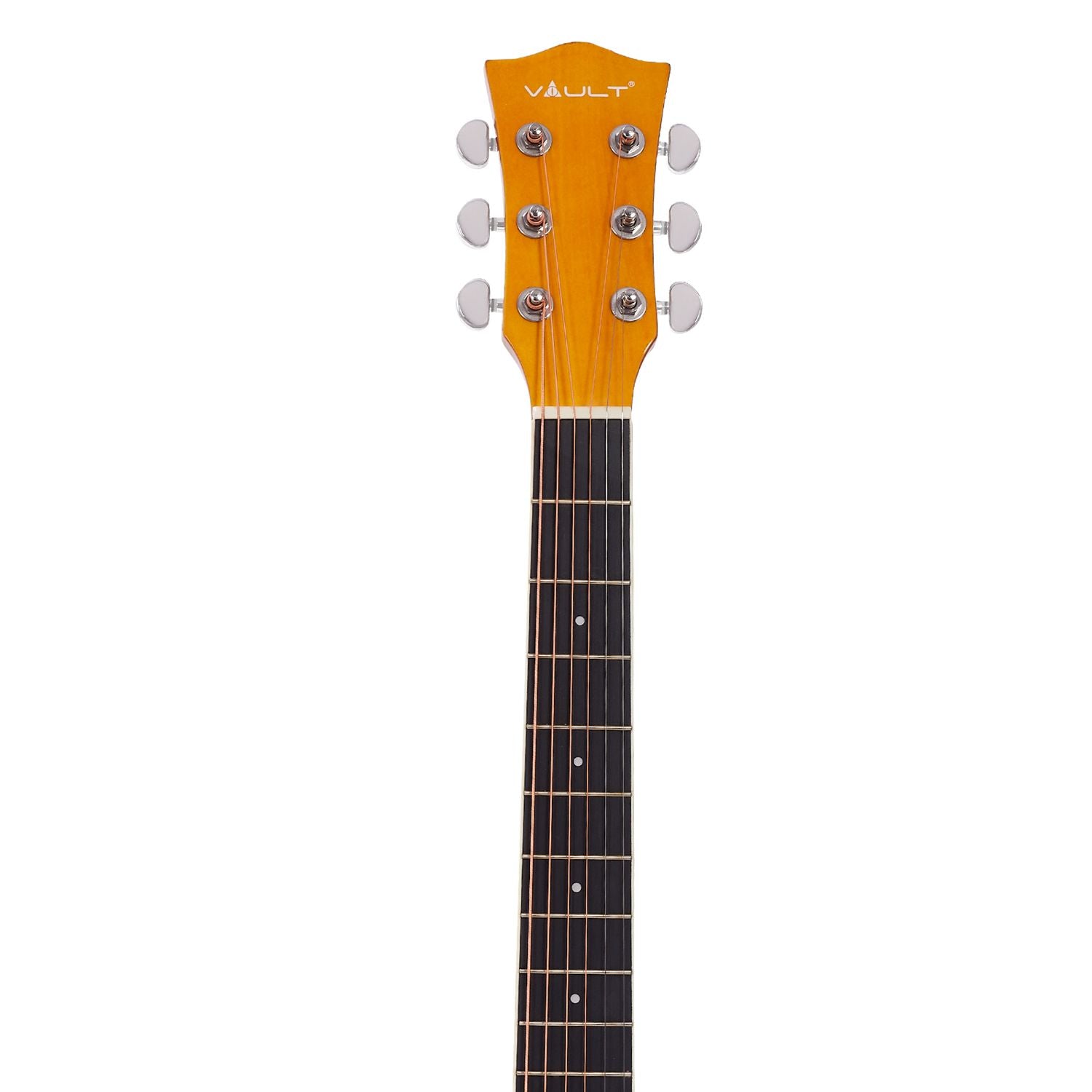 Vault EA20 Guitar Kit with Learn to Play Ebook, Bag, Strings, Straps, Picks, String winder & Polishing Cloth - 40 inch Cutaway Acoustic Guitar