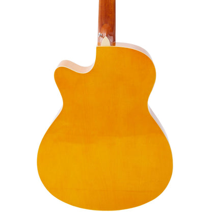 Vault EA20 Guitar Kit with Learn to Play Ebook, Bag, Strings, Straps, Picks, String winder & Polishing Cloth - 40 inch Cutaway Acoustic Guitar