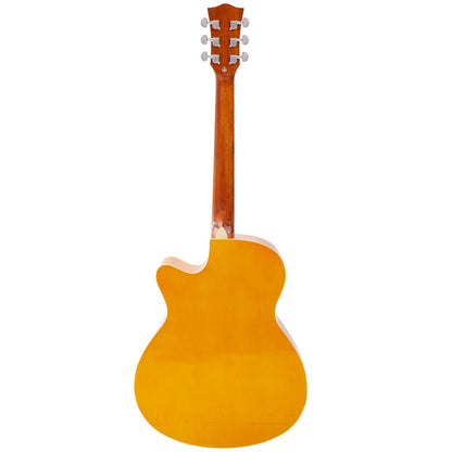 Vault EA20 Guitar Kit with Learn to Play Ebook, Bag, Strings, Straps, Picks, String winder & Polishing Cloth - 40 inch Cutaway Acoustic Guitar