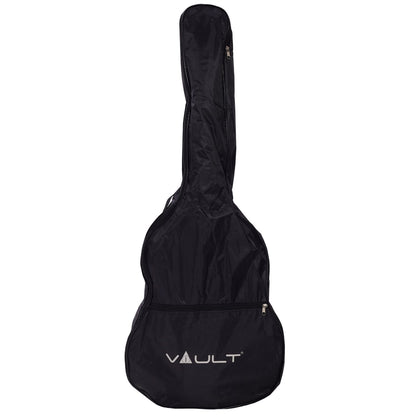 Vault EA20 Guitar Kit with Learn to Play Ebook, Bag, Strings, Straps, Picks, String winder & Polishing Cloth - 40 inch Cutaway Acoustic Guitar