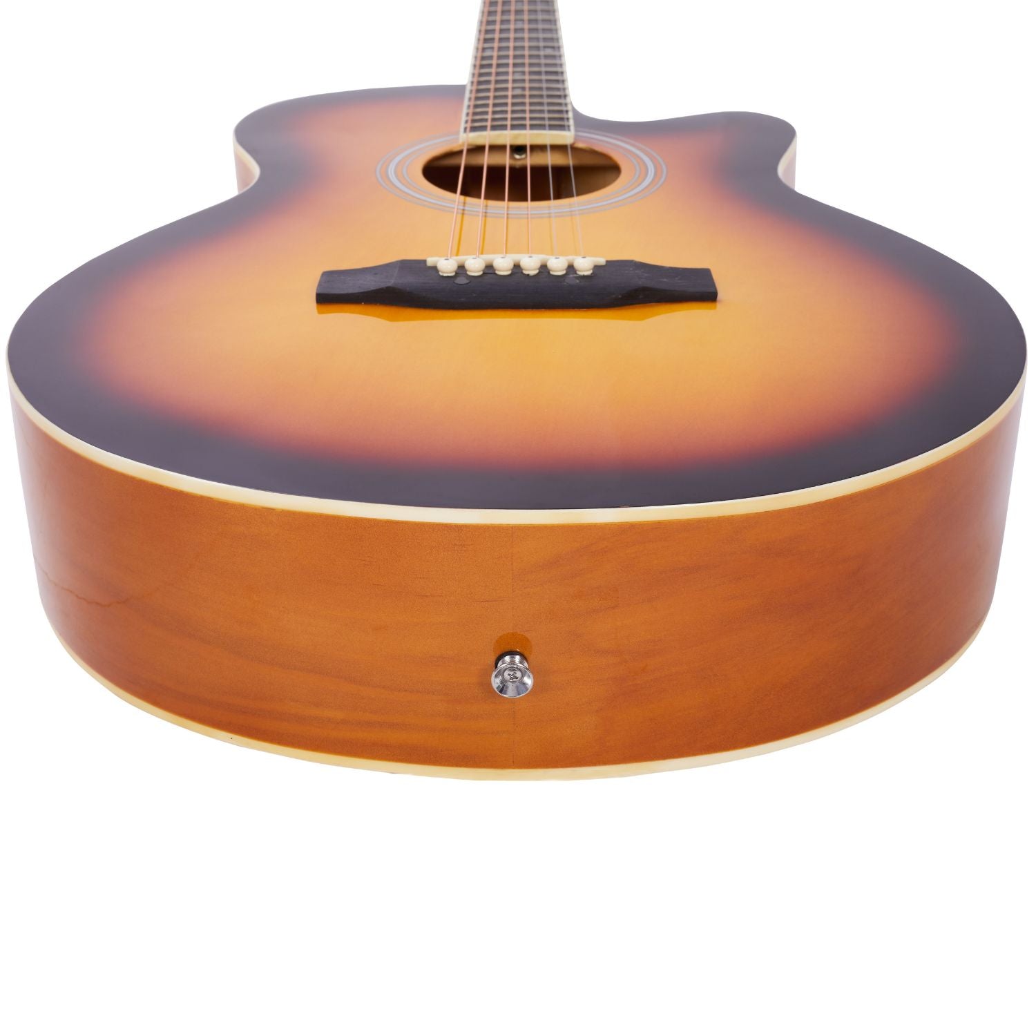 Vault EA20 Guitar Kit with Learn to Play Ebook, Bag, Strings, Straps, Picks, String winder & Polishing Cloth - 40 inch Cutaway Acoustic Guitar