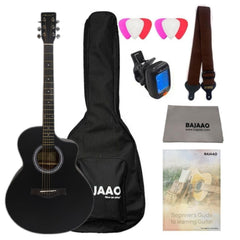 Vault EA40 41 inch Premium Solid Spruce-Top Cutaway Acoustic Guitar