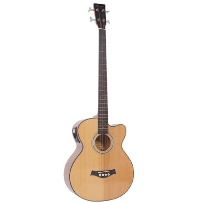 Vault EB40CE 4 String Solid Top Acoustic Bass Guitar With EQ and Padded Gigbag - 34" Scale Length