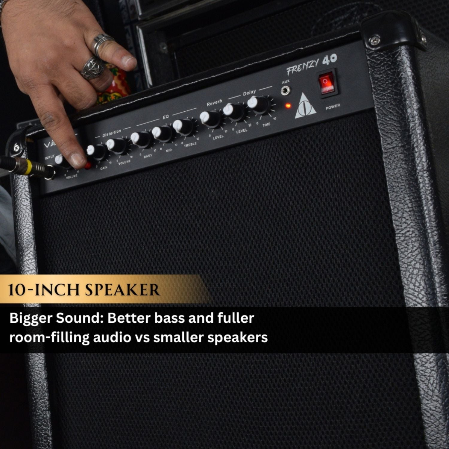 Vault Frenzy 40 Watt Combo Guitar Amplifier with Analog Distortion, Reverb & Delay All Playable Together