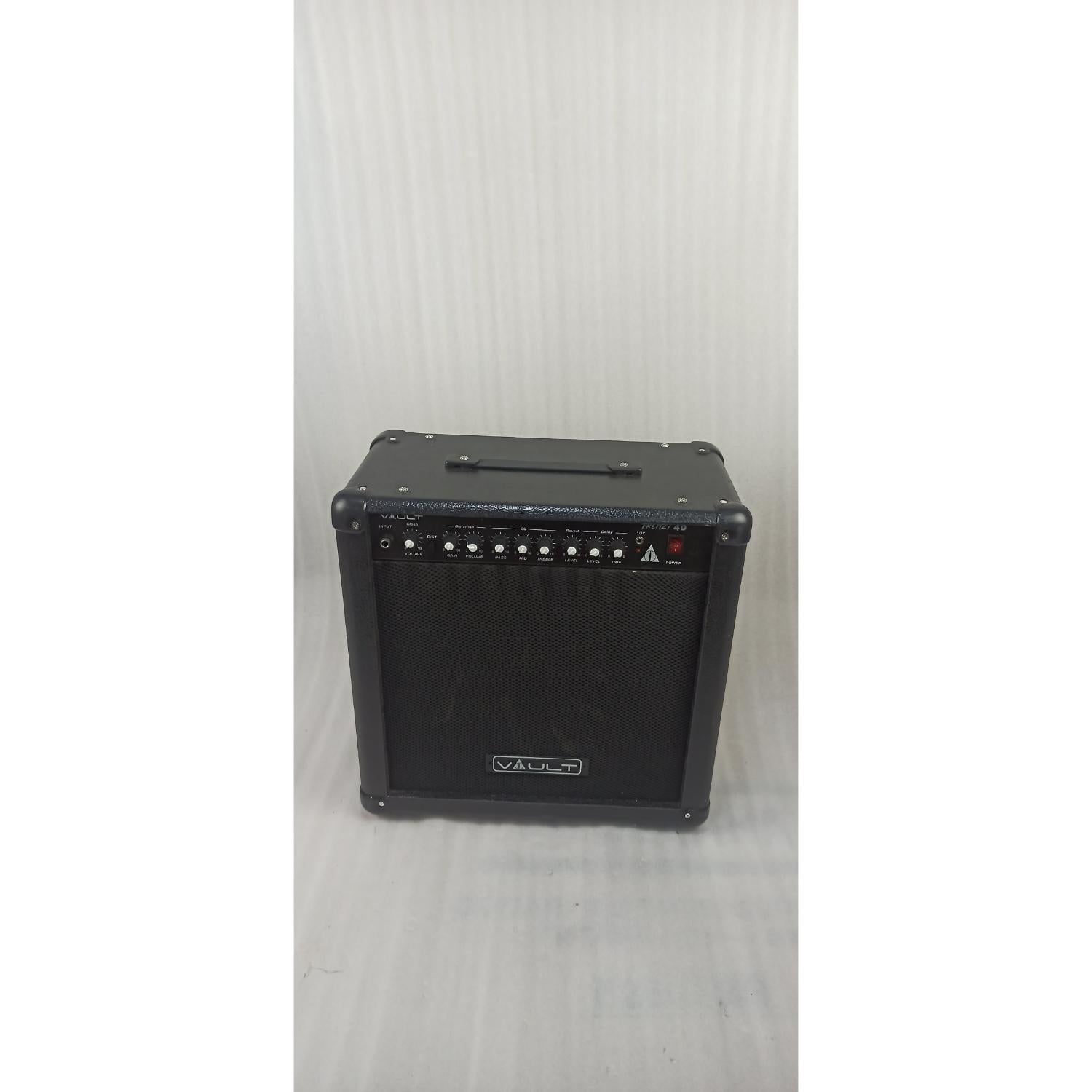 Vault Frenzy 40 Watt Combo Guitar Amplifier with Analog Distortion, Reverb & Delay All Playable Together - Open Box