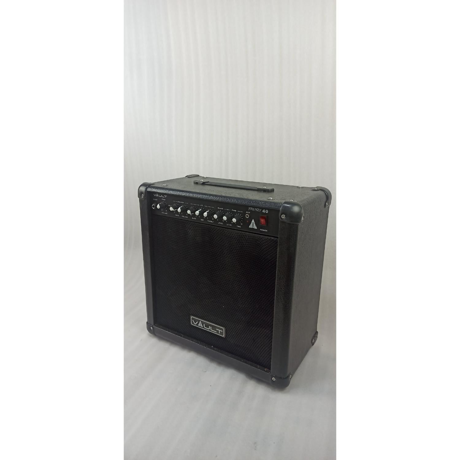 Vault Frenzy 40 Watt Combo Guitar Amplifier with Analog Distortion, Reverb & Delay All Playable Together - Open Box
