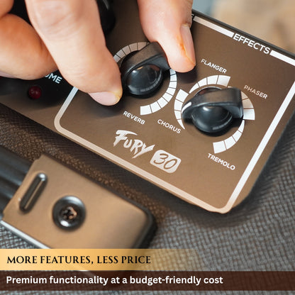 Vault Fury 30 Watt Digital Combo Guitar Amplifier with Effects and 36 Pattern Drum Machine