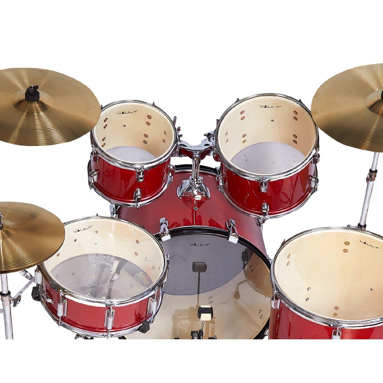 Vault Groover 22" 5-Piece Acoustic Drum Kit with Hardware, Cymbals & Throne