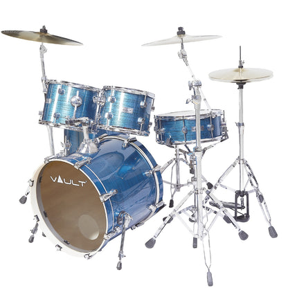 Vault Groover Plus 5-Piece Acoustic Drum Kit with Hardware, Cymbals & Throne