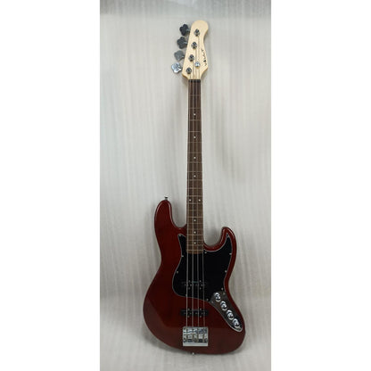 Vault Performer Pro JB4 String Electric Bass Guitar with Gigbag - High Gloss Solid Mahogany - Open Box