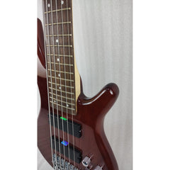 Vault Performer Pro RB6 Six String Electric Bass Guitar - High Gloss Solid Mahogany - Open Box