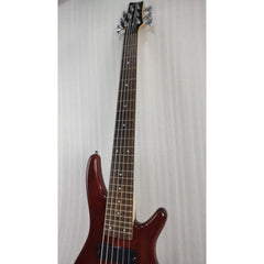 Vault Performer Pro RB6 Six String Electric Bass Guitar - High Gloss Solid Mahogany - Open Box