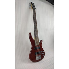 Vault Performer Pro RB6 Six String Electric Bass Guitar - High Gloss Solid Mahogany - Open Box