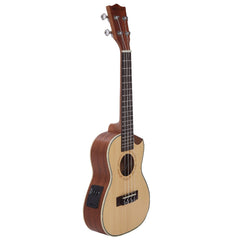 Vault UK-1000CC 23-Inch Solid Spruce Top Premium Semi Cutaway Concert Ukulele