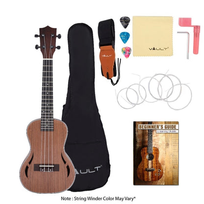 Vault UK-200 Premium Concert Ukulele With Gig bag, Strings, Polishing Cloth, String Winder and Picks