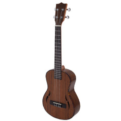 Vault UK-200C 23" Premium Walnut Laminate with Side Soundport Concert Ukulele - Open Box