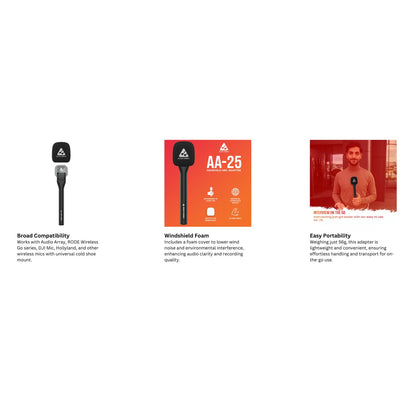 Audio Array AA-25 Interview Handle Adapter