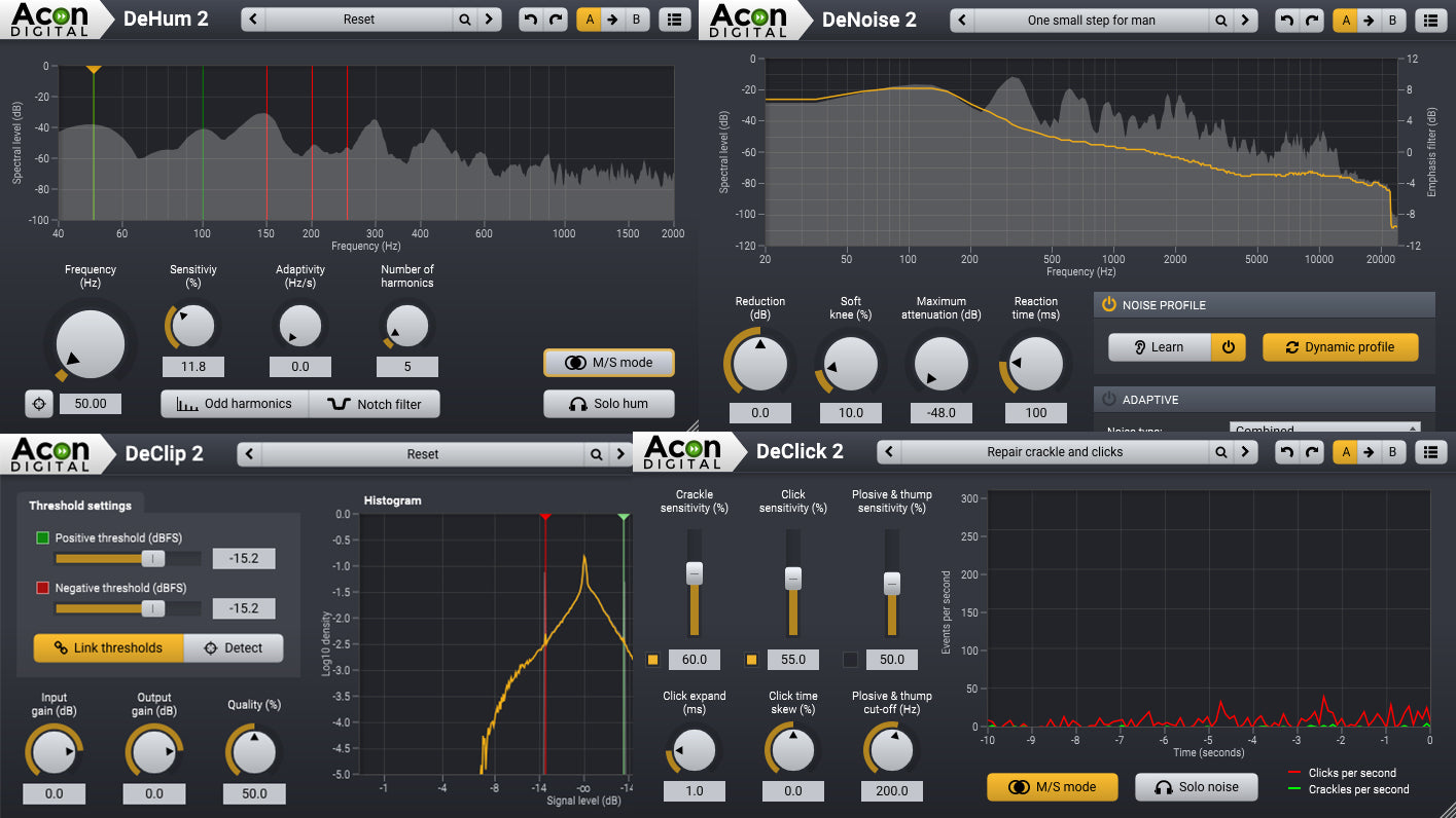 ACON DIGITAL Virtual Processors Acon Restoration Suite 2 Audio Restoration Plugin Bundle