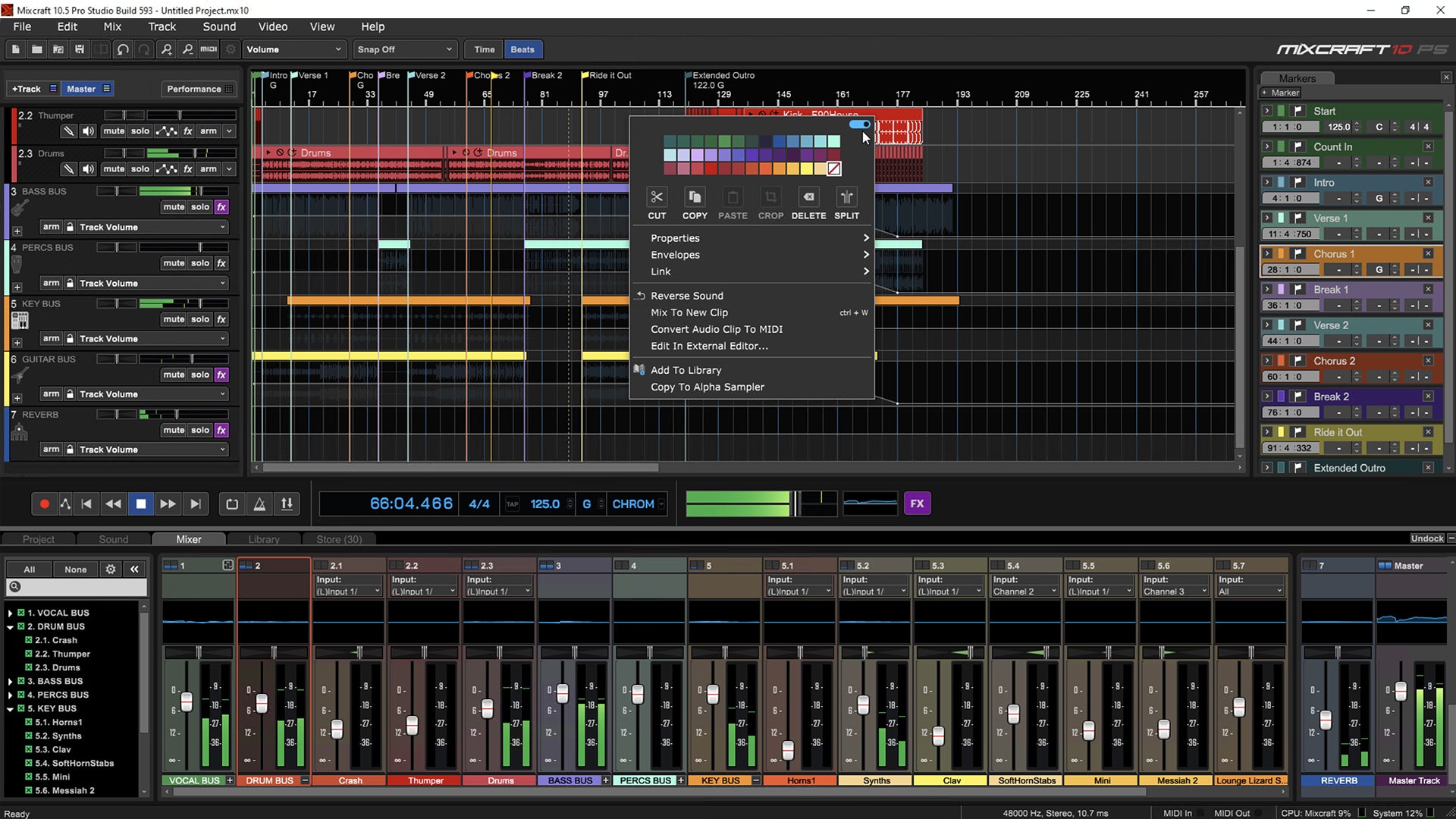 Acoustica DAW Software Acoustica Mixcraft 10.5 Pro Studio Professional Multi-Track Recording Suite