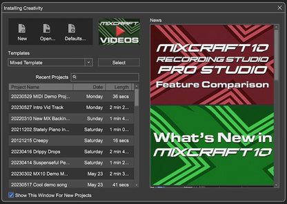 Acoustica DAW Software Acoustica Mixcraft 10.5 Recording Studio Academic Professional Multi-Track Recording Suite