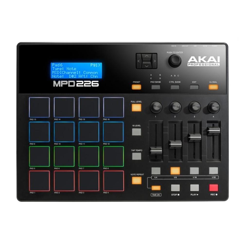 akai groove production akai mpd226 feature-packed, highly playable pad controller with mpc beats software pack